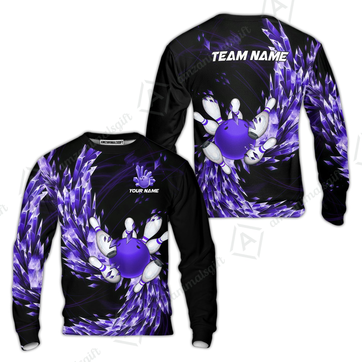 Custom Bowling Jersey Polo Shirt, Crystal Explosion Bowling Custom Bowling Jersey Team Shirt For Players With Name & Team Name
