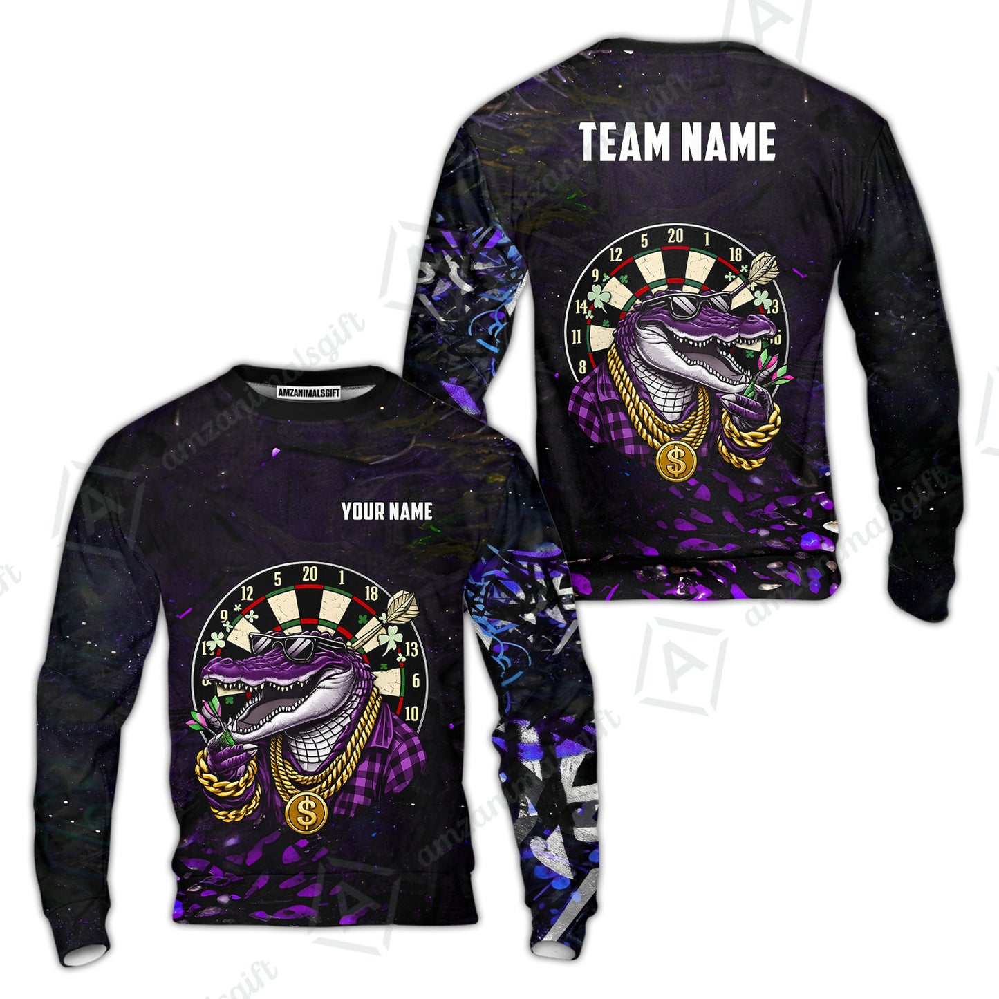 Custom Darts Team Jersey, Personalized Alligator Dart Jersey Shirt For Players With Name & Team Name