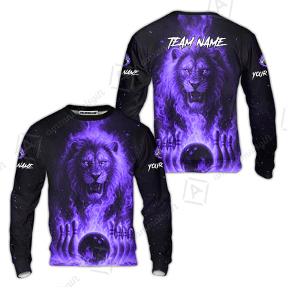 Custom Bowling Jersey Polo Shirt, Bowling Lion Of The Savannah, Custom Bowling Jersey Team Shirt For Players With Name & Team Name