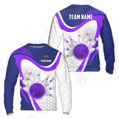 Custom Bowling Jersey Polo Shirt, Geometric Streamline & Fresh Mint, Custom Bowling Jersey Team Shirt For Players With Name & Team Name