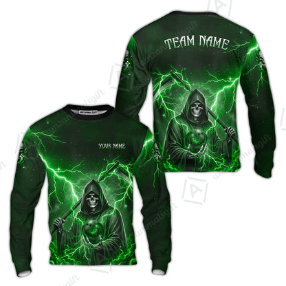 Custom Bowling Jersey Polo Shirt, Multiple Colors Death, Custom Bowling Jersey Team Shirt For Players With Name & Team Name