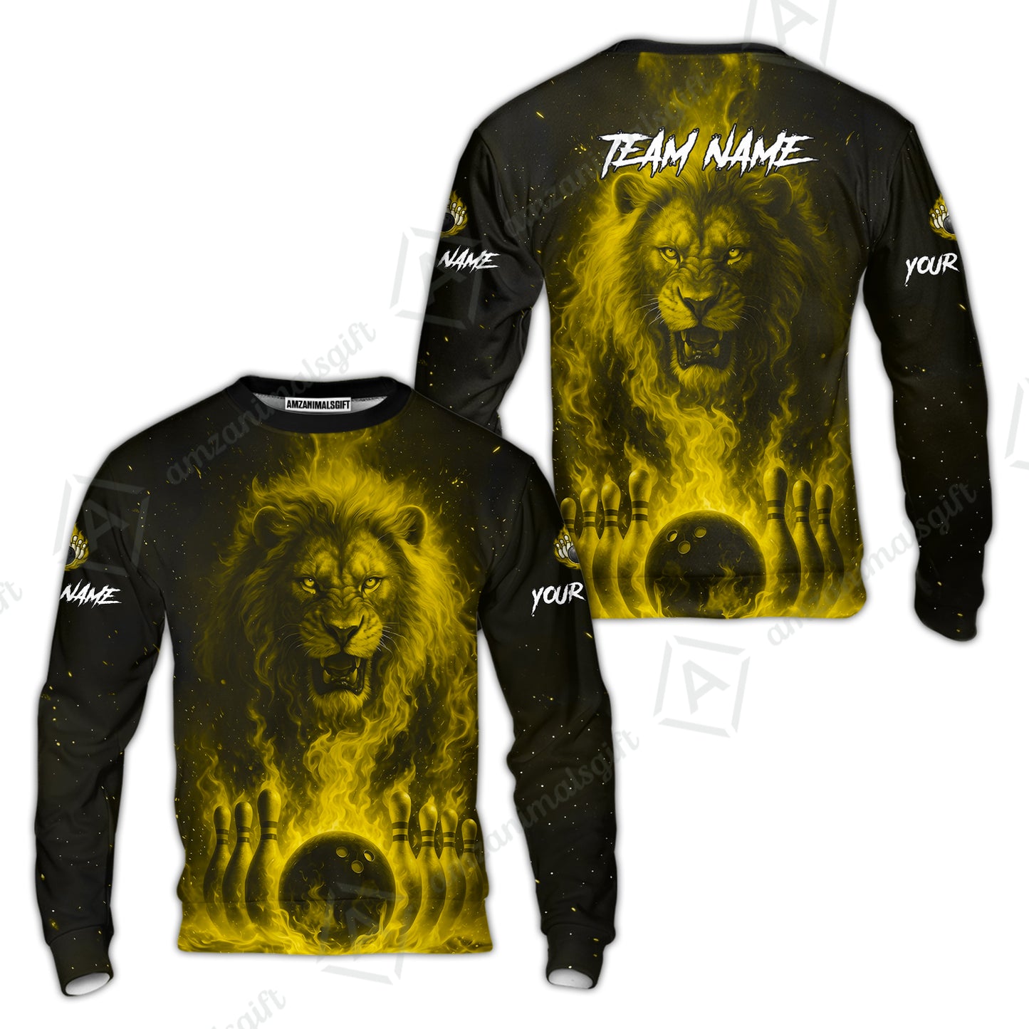 Custom Bowling Jersey Polo Shirt, Bowling Lion Of The Savannah, Custom Bowling Jersey Team Shirt For Players With Name & Team Name