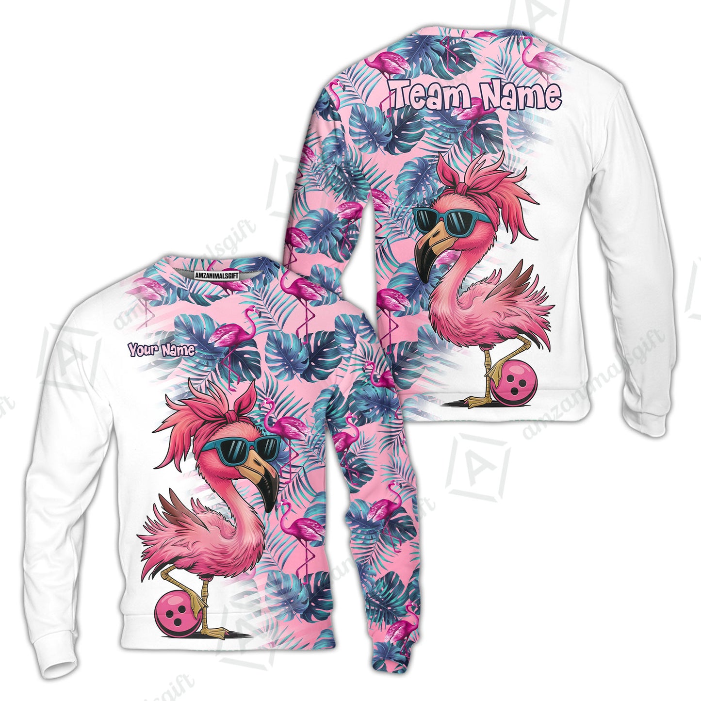 Custom Bowling Jersey Polo Shirt, Tropical Palm Leaves Bowling, Custom Bowling Jersey Team Shirt For Players With Name & Team Name