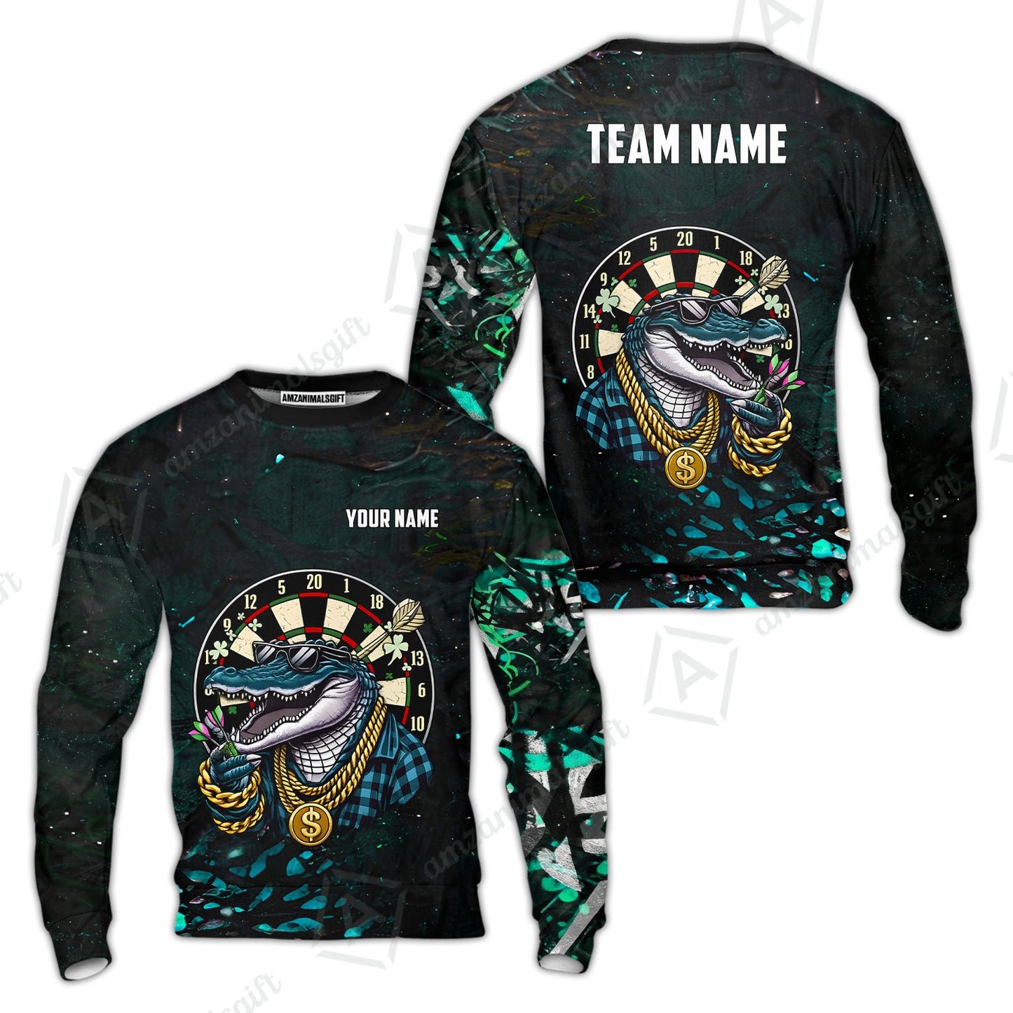 Custom Darts Team Jersey, Personalized Alligator Dart Jersey Shirt For Players With Name & Team Name