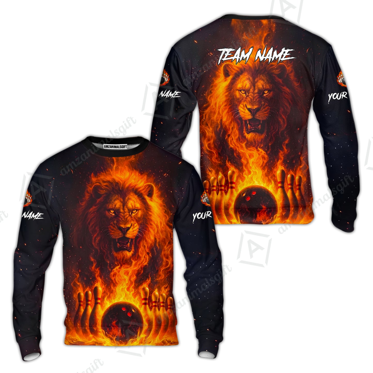 Custom Bowling Jersey Polo Shirt, Bowling Lion Of The Savannah, Custom Bowling Jersey Team Shirt For Players With Name & Team Name
