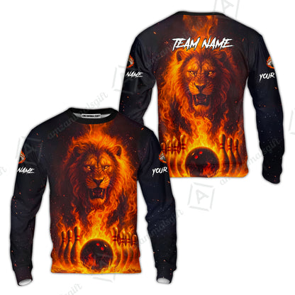 Custom Bowling Jersey Polo Shirt, Bowling Lion Of The Savannah, Custom Bowling Jersey Team Shirt For Players With Name & Team Name