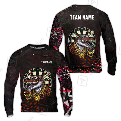 Custom Darts Team Jersey, Personalized Alligator Dart Jersey Shirt For Players With Name & Team Name