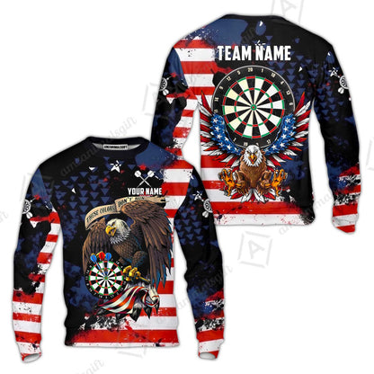 Customized Americana Eagle These Colors Don't Run Darts Jersey, Personalized Name And Team Name For Dart Players