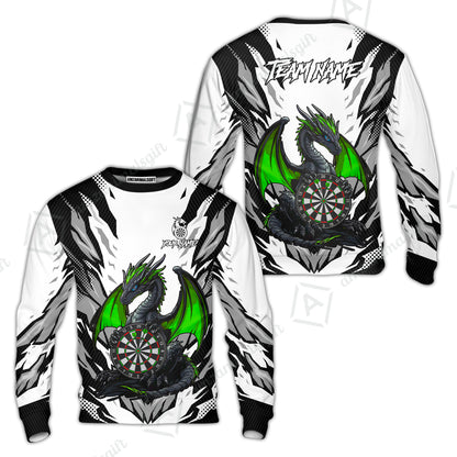 Custom Darts Team Jersey, Personalized Fantasy Dragon Dart Polo Shirt For Players With Name & Team Name