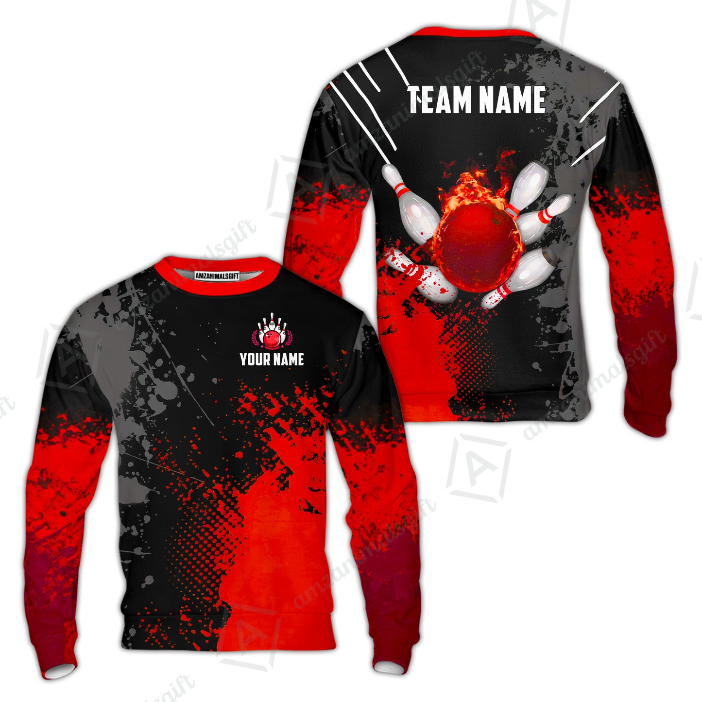 Custom Bowling Jersey Polo Shirt, Fire Ball Bowling, Custom Bowling Jersey Team Shirt For Players With Name & Team Name