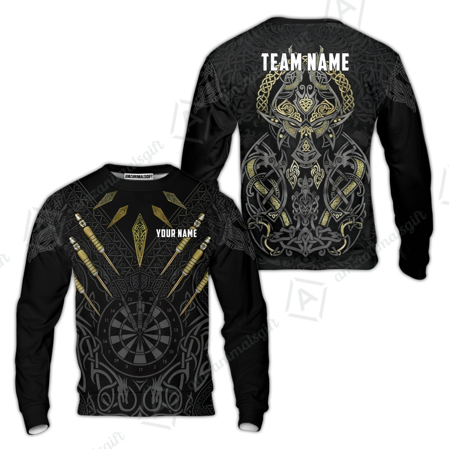 Custom Darts Team Jersey, Personalized Viking Darts Polo Shirt For Players With Name & Team Name