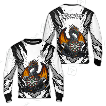 Custom Darts Team Jersey, Personalized Fantasy Dragon Dart Polo Shirt For Players With Name & Team Name