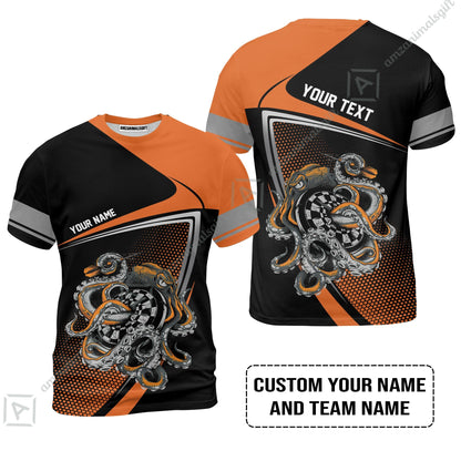 Customized Name & Text Darts Zip Polo Shirt, Personalized Darts And Octopus Zip Polo Shirt