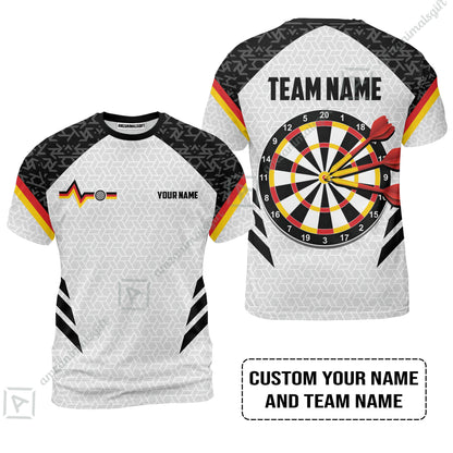 Custom Germany Darts Long Polo Shirt, Personalized Darts For Team Long Polo Shirt