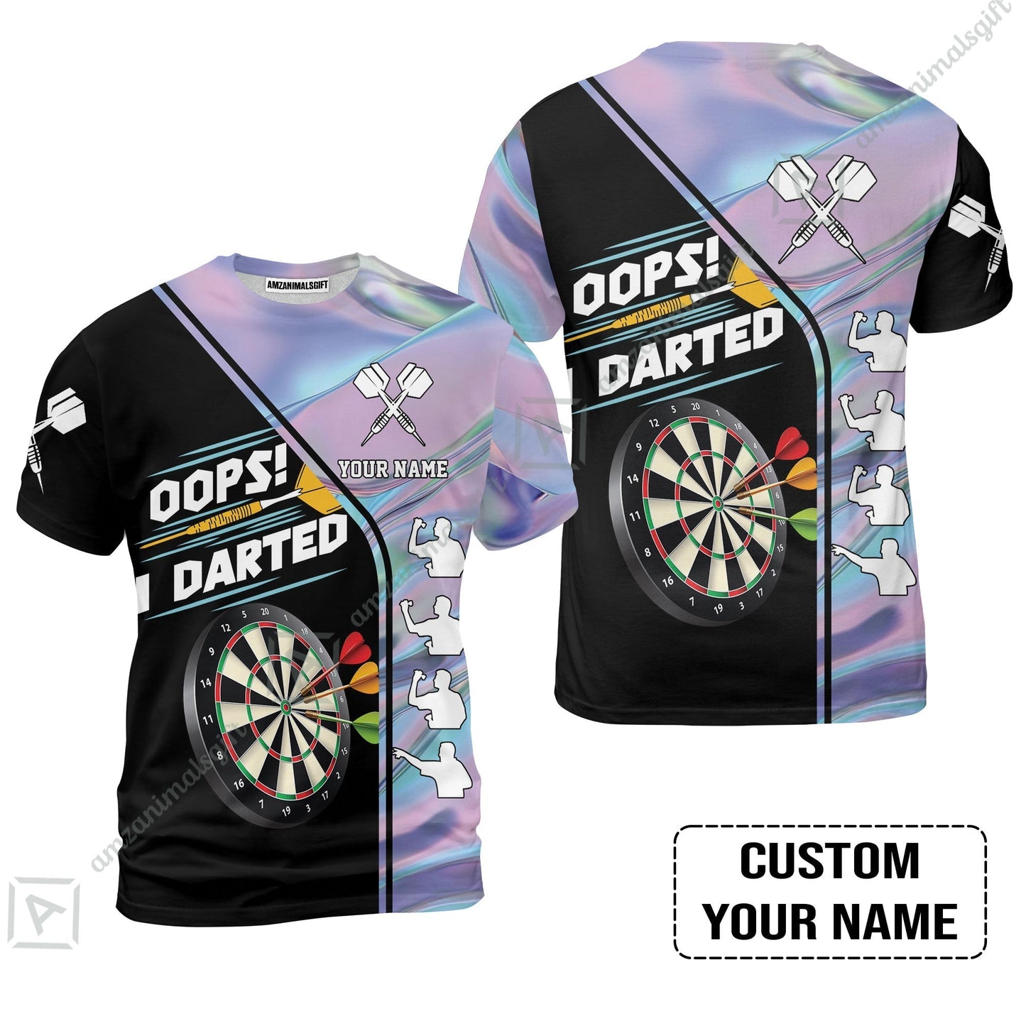 Customized Darts Hoodie, Dartboard, I Darted, Personalized Name Hoodie