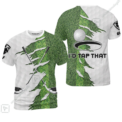 Green Golf Course Hawaiian Shirt, I'd Tap That Golf Hawaiian Shirt