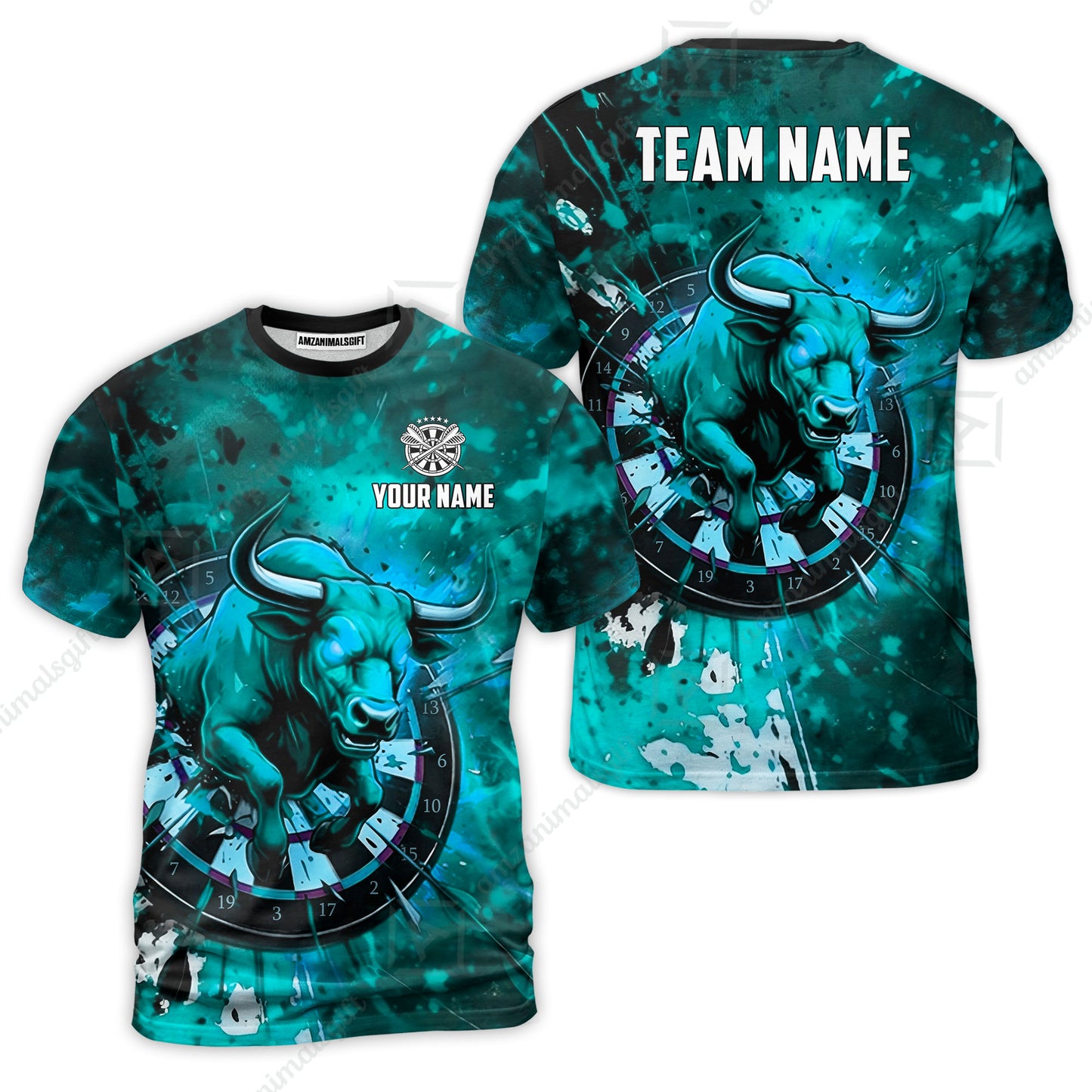 Custom Darts Team Jersey, Personalized Raging Bull Jersey Shirt For Players With Name & Team Name