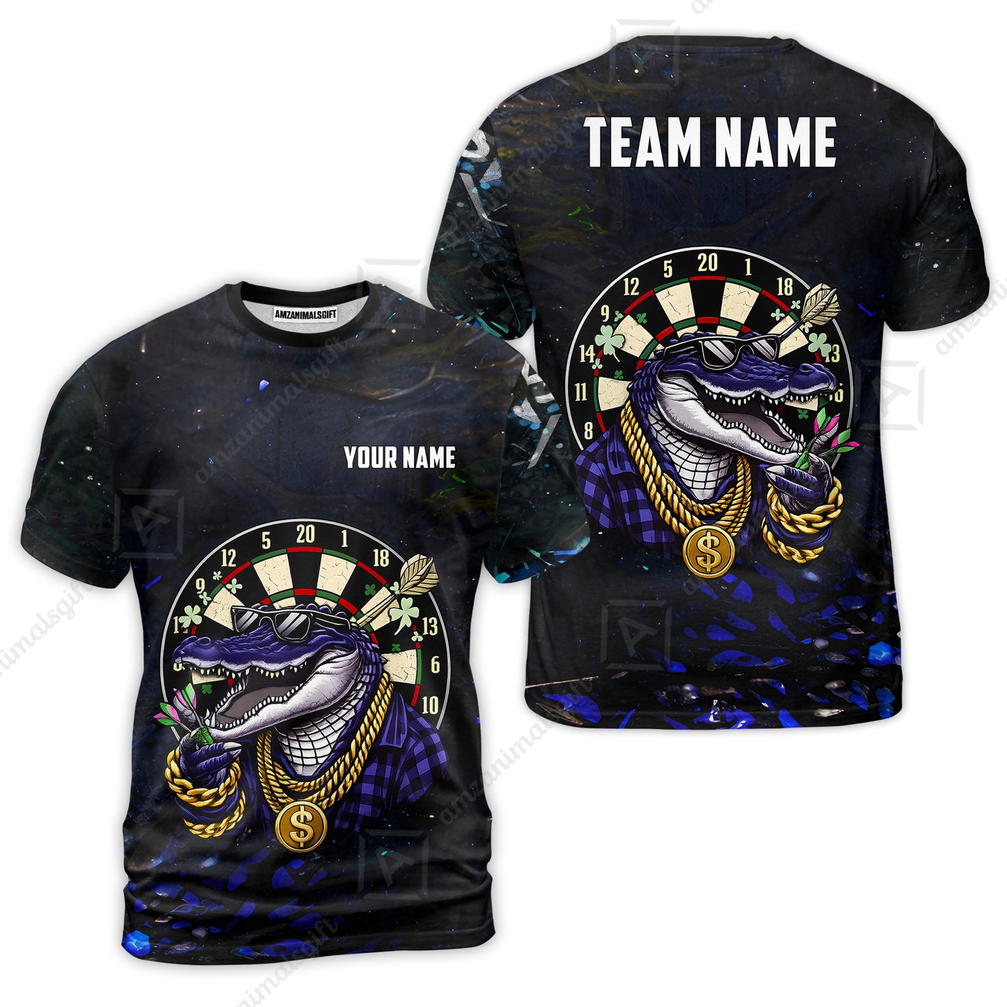 Custom Darts Team Jersey, Personalized Alligator Dart Jersey Shirt For Players With Name & Team Name