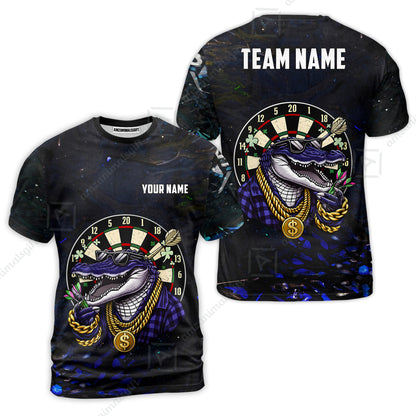 Custom Darts Team Jersey, Personalized Alligator Dart Jersey Shirt For Players With Name & Team Name