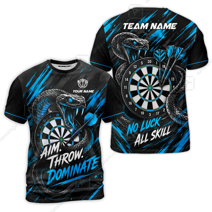 Customized Darts Team Jersey, Personalized Snake Darts Abstract Background Polo Shirt For Players With Name & Team Name
