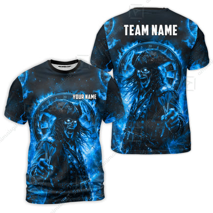 Custom Darts Jersey Polo Shirt, Ghost Pirate, Custom Dart Jersey Team Shirt For Players With Name & Team Name