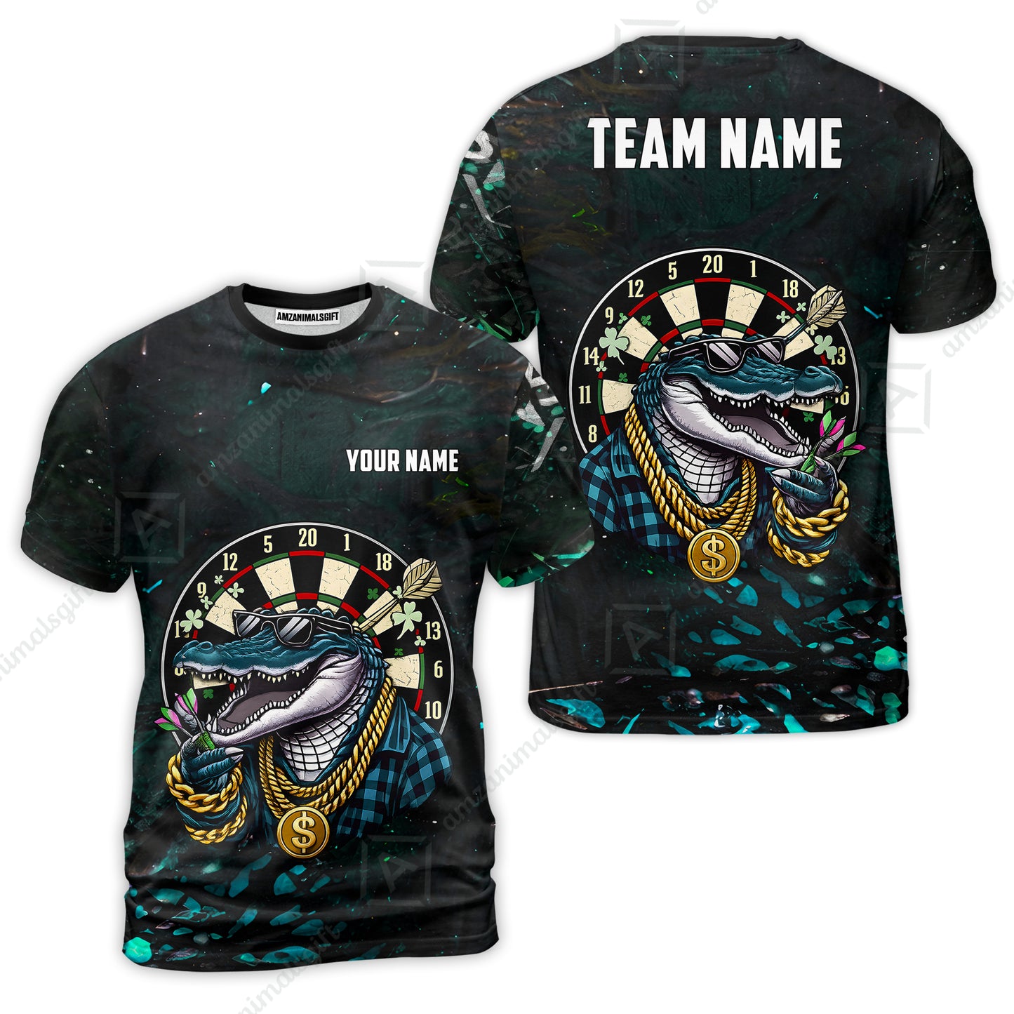 Custom Darts Team Jersey, Personalized Alligator Dart Jersey Shirt For Players With Name & Team Name
