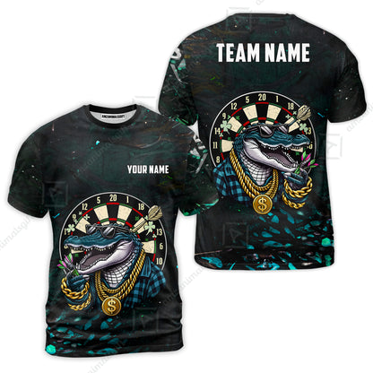 Custom Darts Team Jersey, Personalized Alligator Dart Jersey Shirt For Players With Name & Team Name