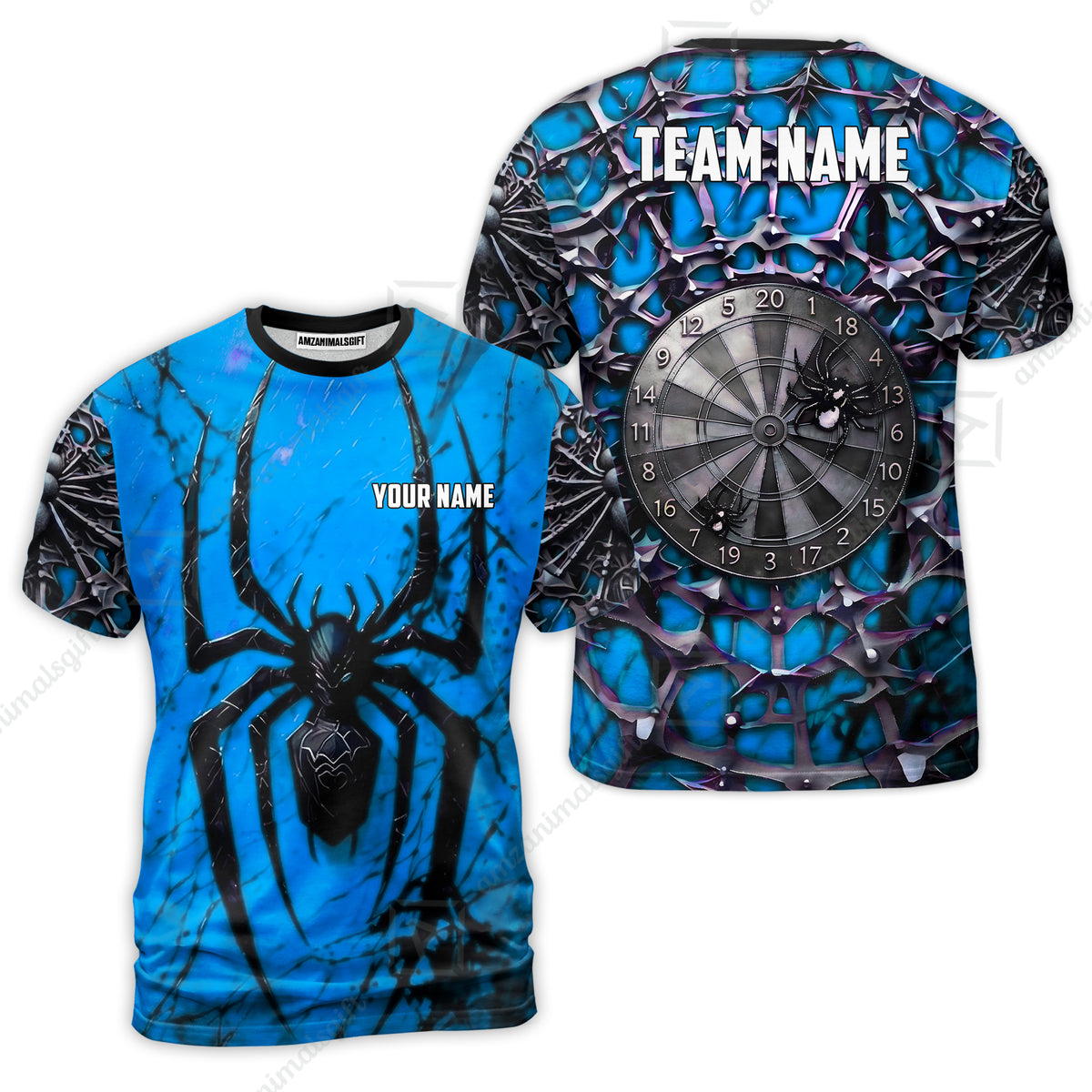 Custom Darts Jersey Polo Shirt, Gothic Widow Spiderweb, Custom Dart Jersey Team Shirt For Players With Name & Team Name