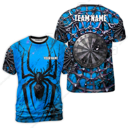 Custom Darts Jersey Polo Shirt, Gothic Widow Spiderweb, Custom Dart Jersey Team Shirt For Players With Name & Team Name