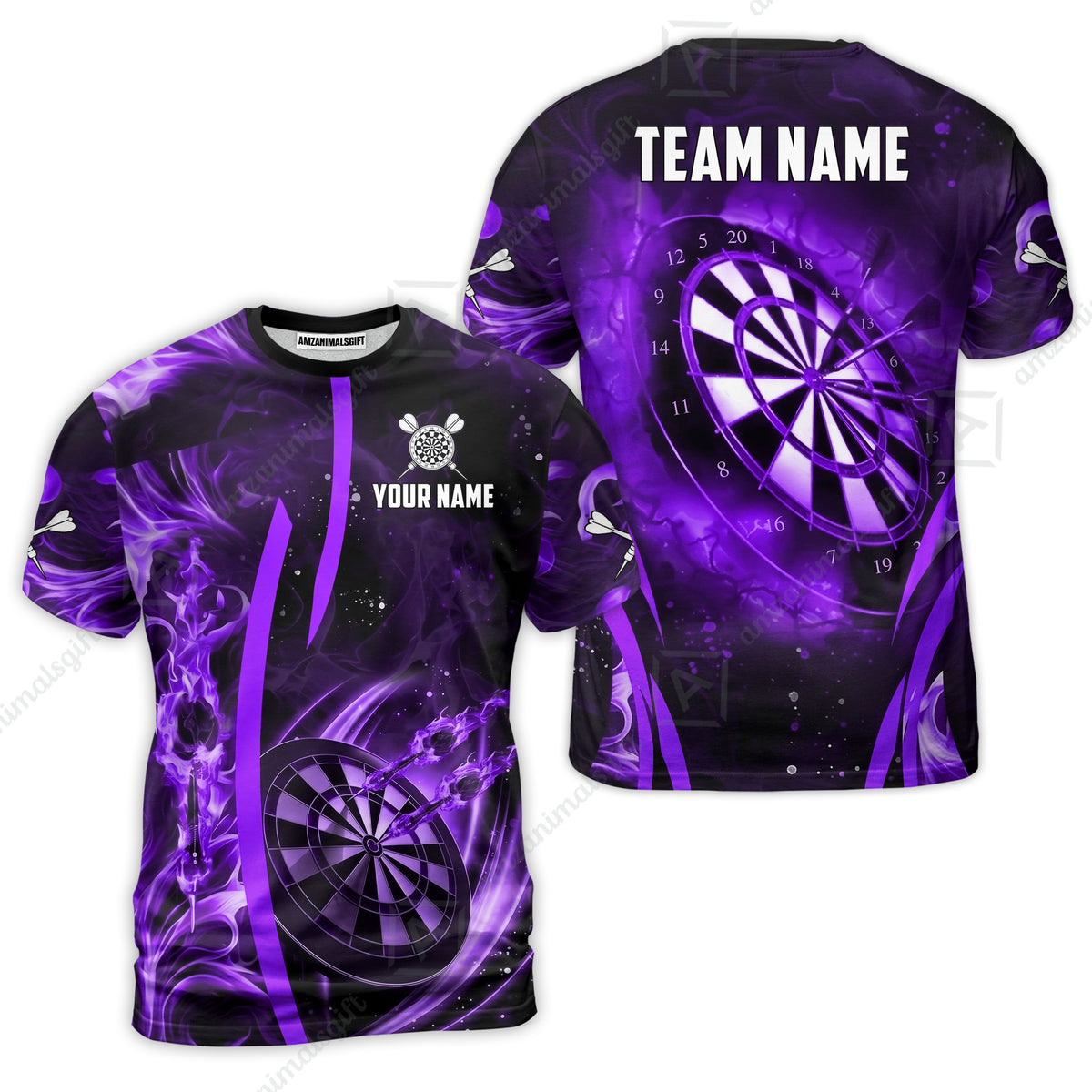 Custom Darts Jersey Polo Shirt, Vibrant Neon Darts, Custom Dart Jersey Team Shirt For Players With Name & Team Name