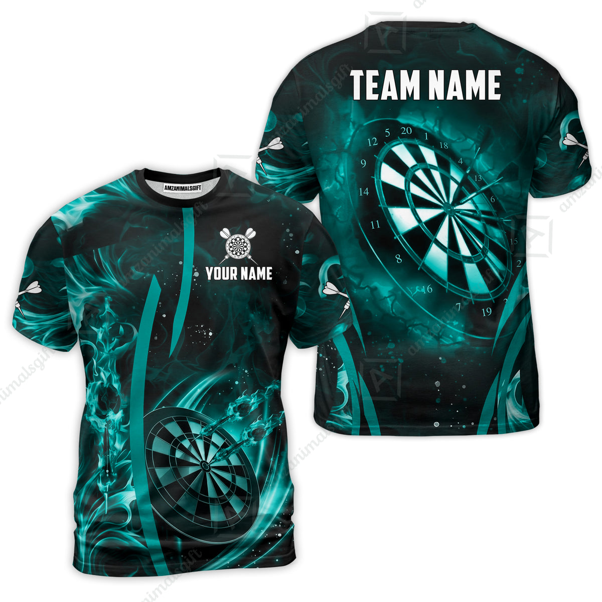 Custom Darts Jersey Polo Shirt, Vibrant Neon Darts, Custom Dart Jersey Team Shirt For Players With Name & Team Name