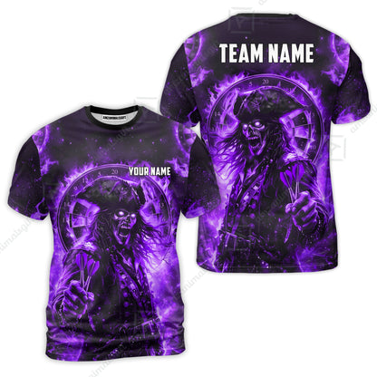 Custom Darts Jersey Polo Shirt, Ghost Pirate, Custom Dart Jersey Team Shirt For Players With Name & Team Name