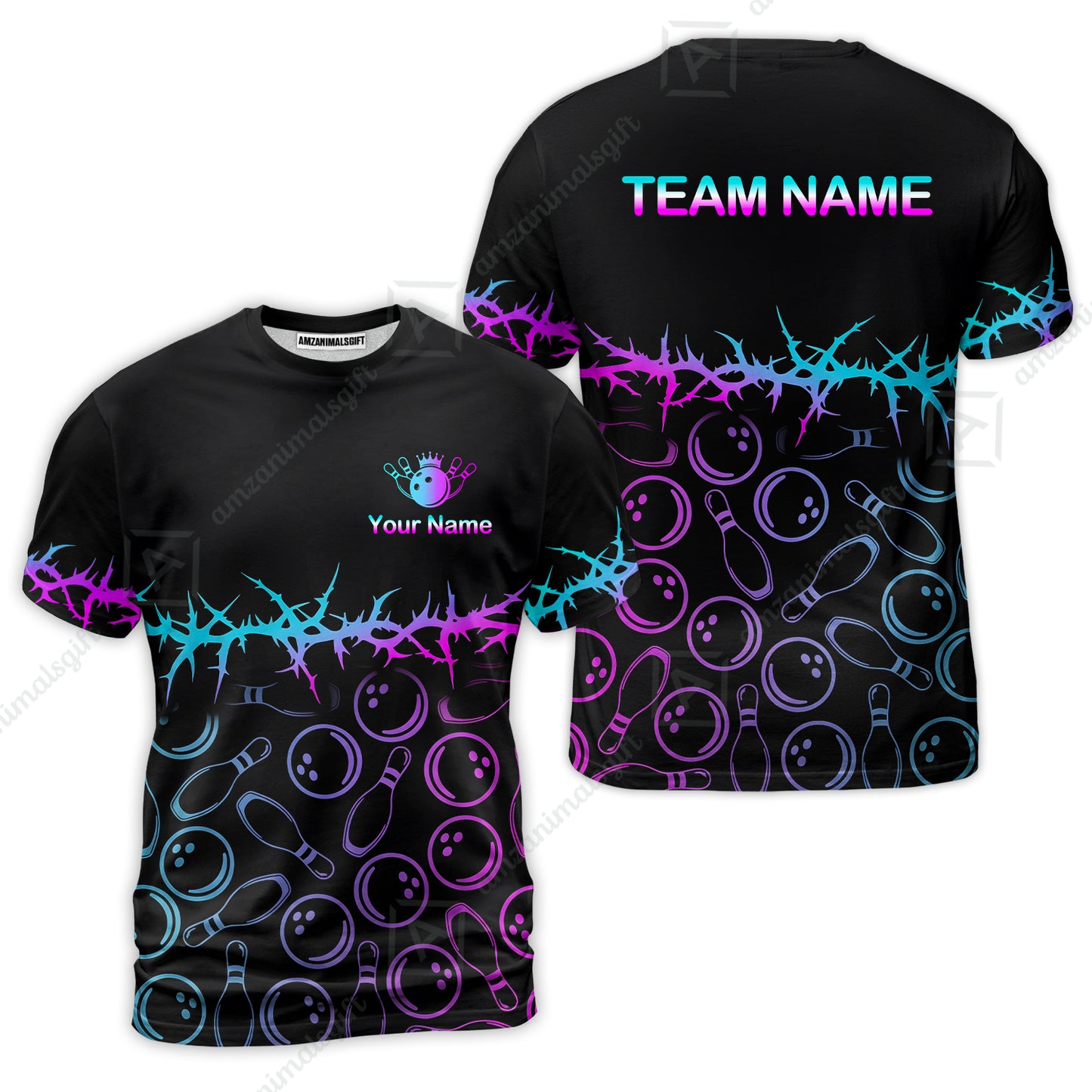 T-Shirt||Blue - Purple
