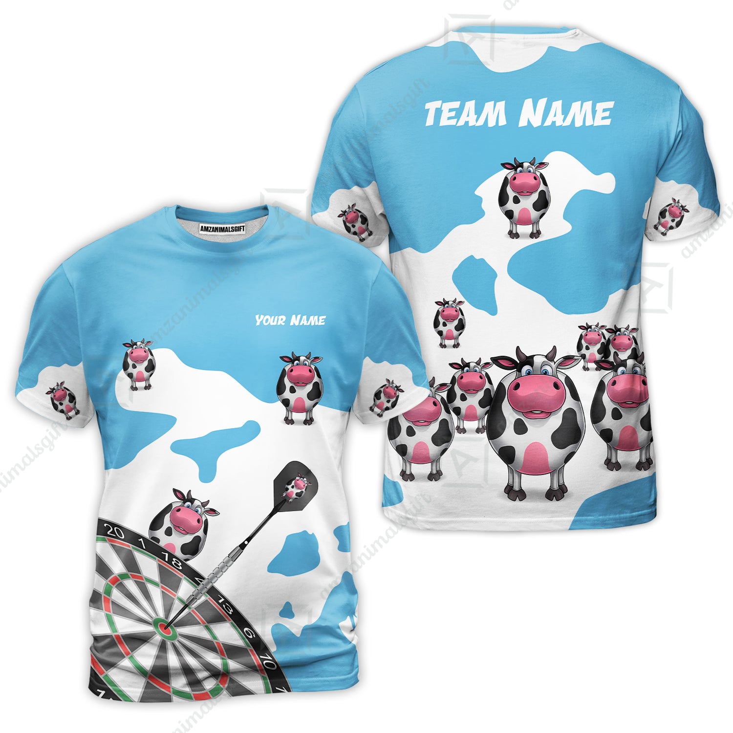 T-Shirt||Cyan