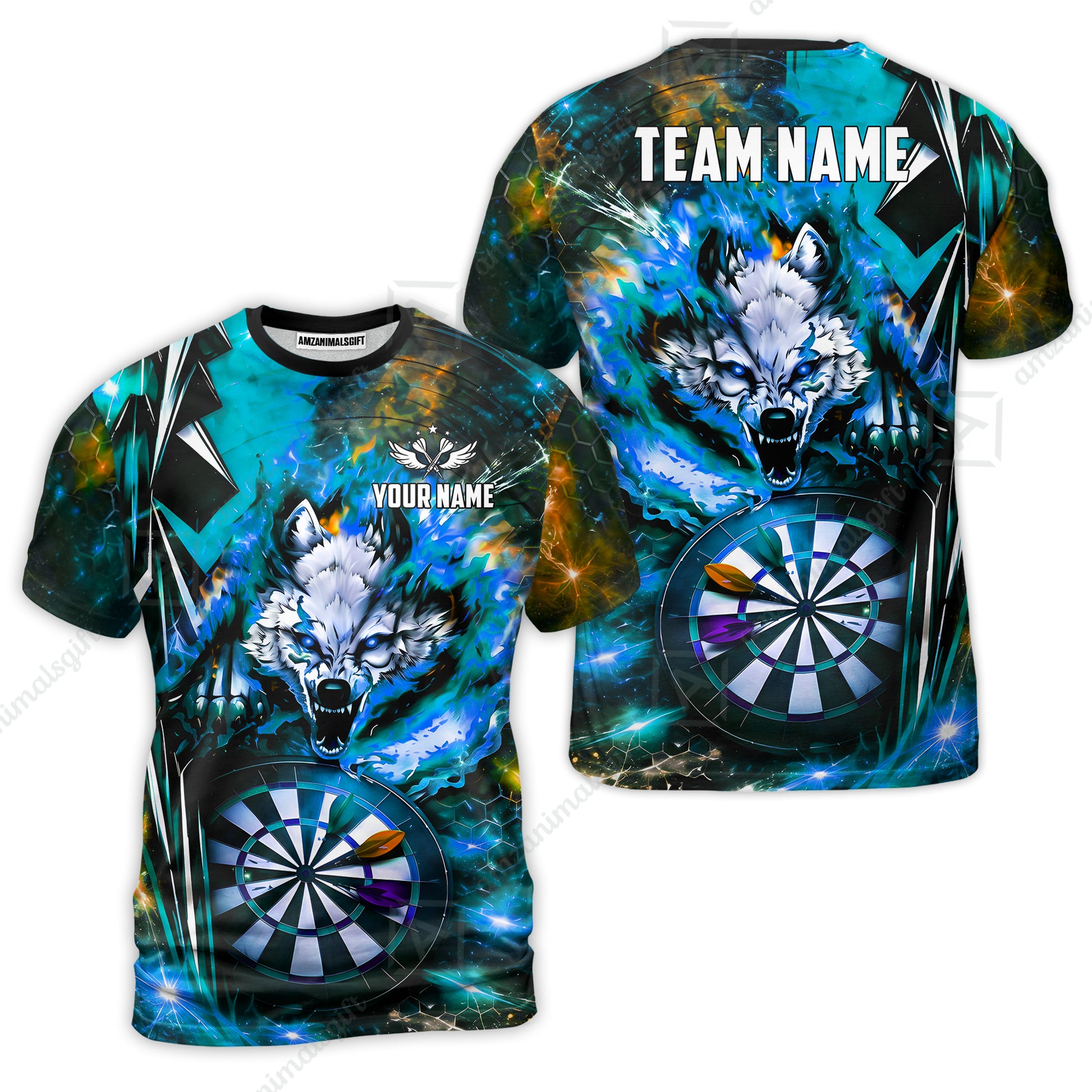 T-Shirt||Cyan
