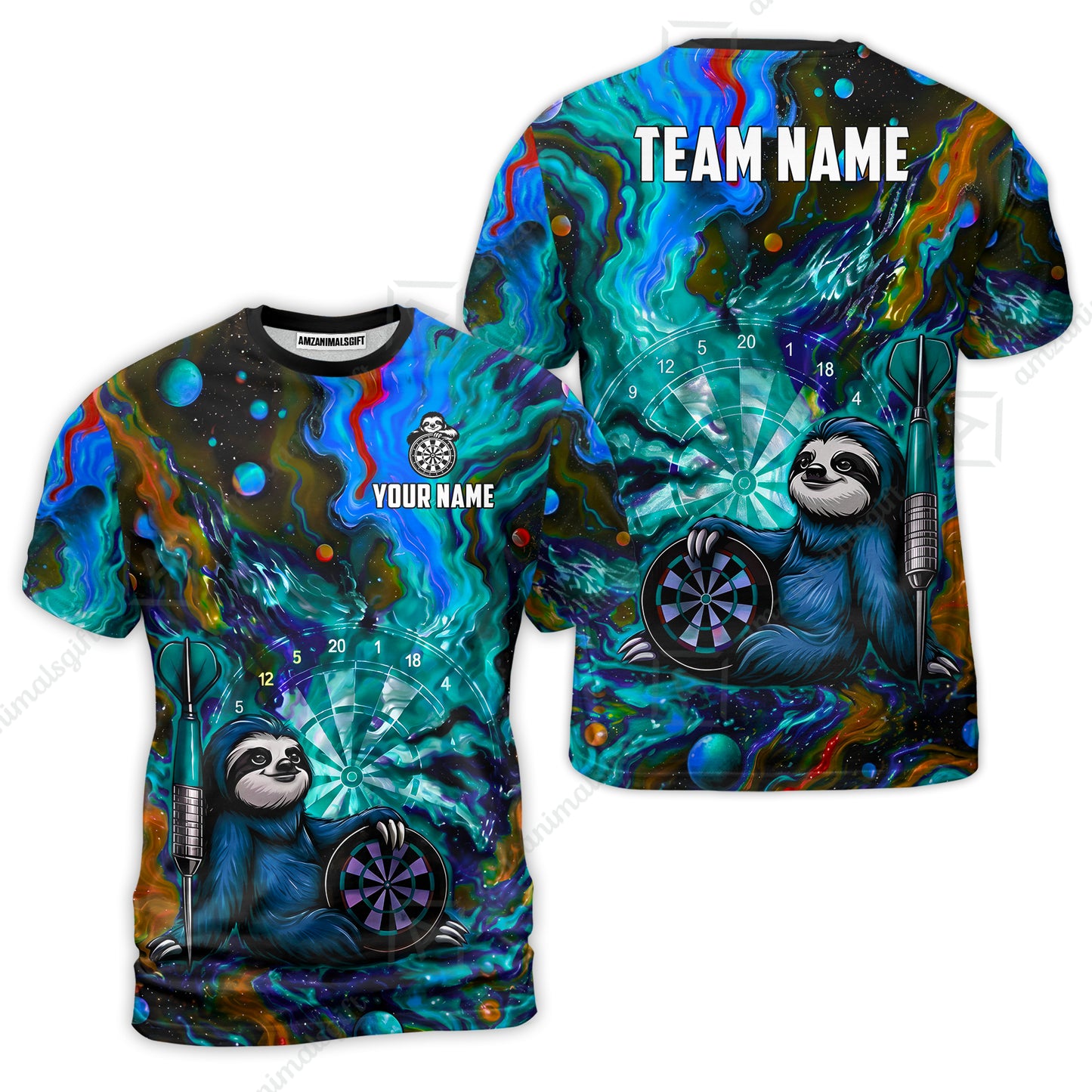 T-Shirt||Cyan