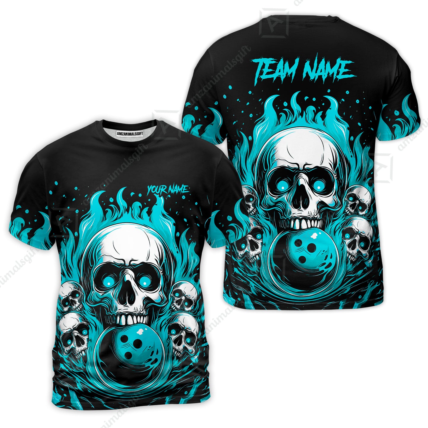 T-Shirt||Cyan
