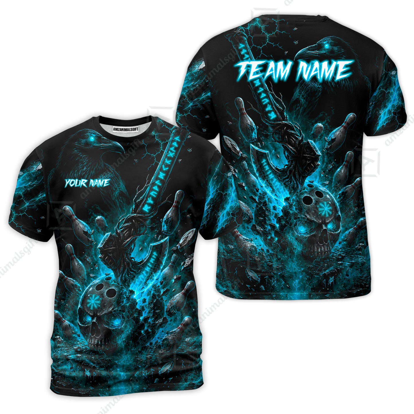 T-Shirt||Cyan