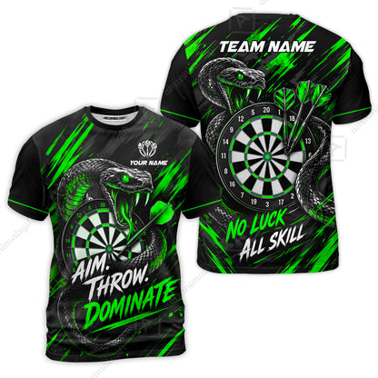 Customized Darts Team Jersey, Personalized Snake Darts Abstract Background Polo Shirt For Players With Name & Team Name