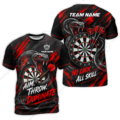 Customized Darts Team Jersey, Personalized Snake Darts Abstract Background Polo Shirt For Players With Name & Team Name