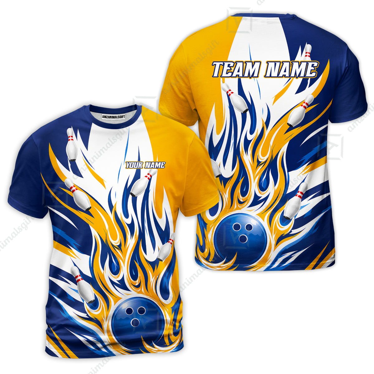 T-Shirt||Yellow Blue