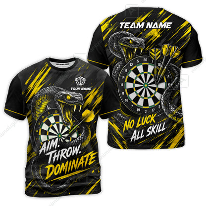 Customized Darts Team Jersey, Personalized Snake Darts Abstract Background Polo Shirt For Players With Name & Team Name