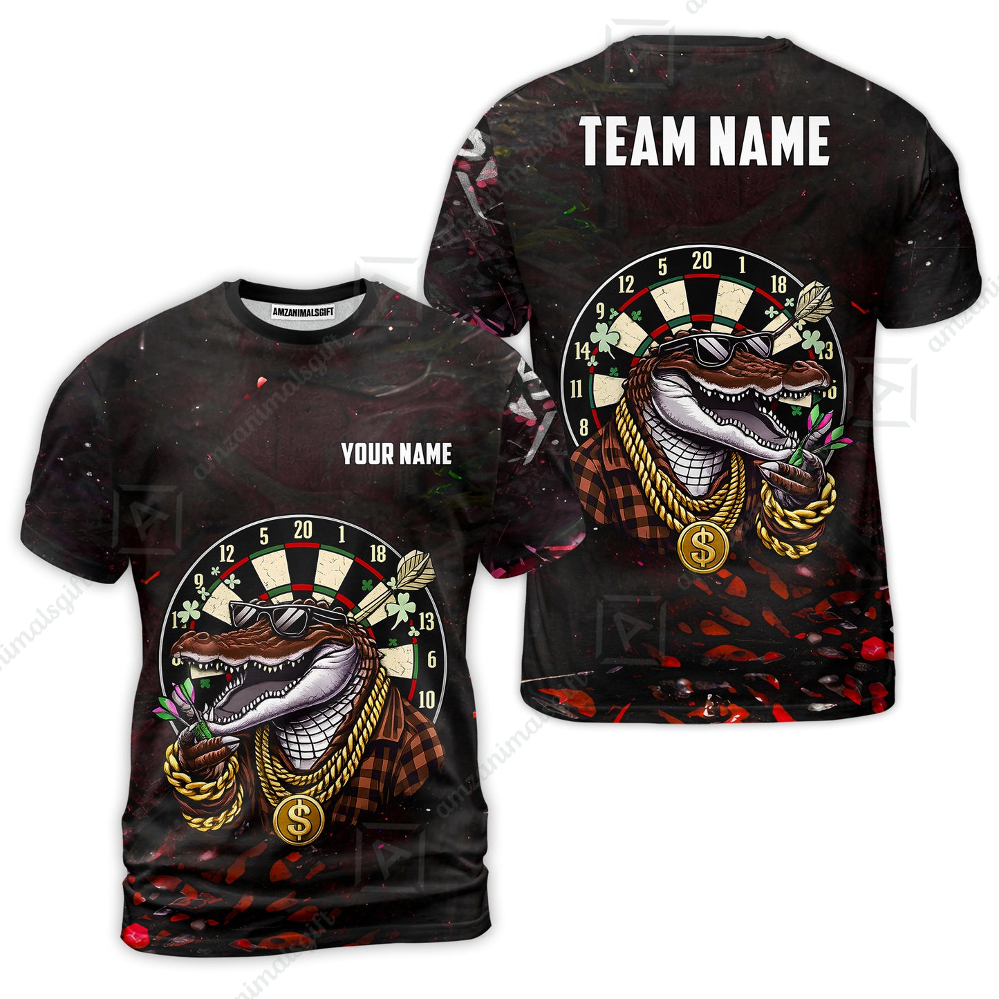 Custom Darts Team Jersey, Personalized Alligator Dart Jersey Shirt For Players With Name & Team Name