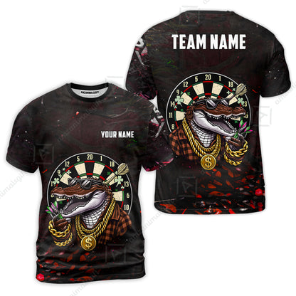 Custom Darts Team Jersey, Personalized Alligator Dart Jersey Shirt For Players With Name & Team Name