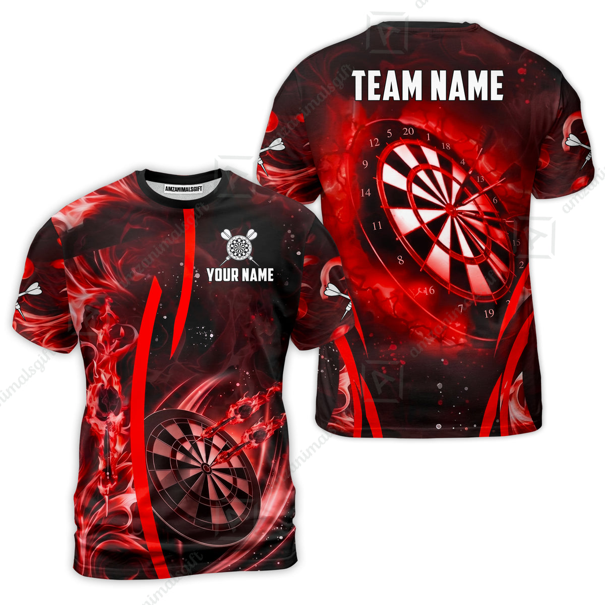 Custom Darts Jersey Polo Shirt, Vibrant Neon Darts, Custom Dart Jersey Team Shirt For Players With Name & Team Name