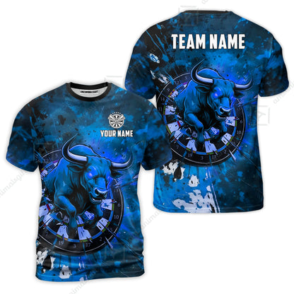 Custom Darts Team Jersey, Personalized Raging Bull Jersey Shirt For Players With Name & Team Name