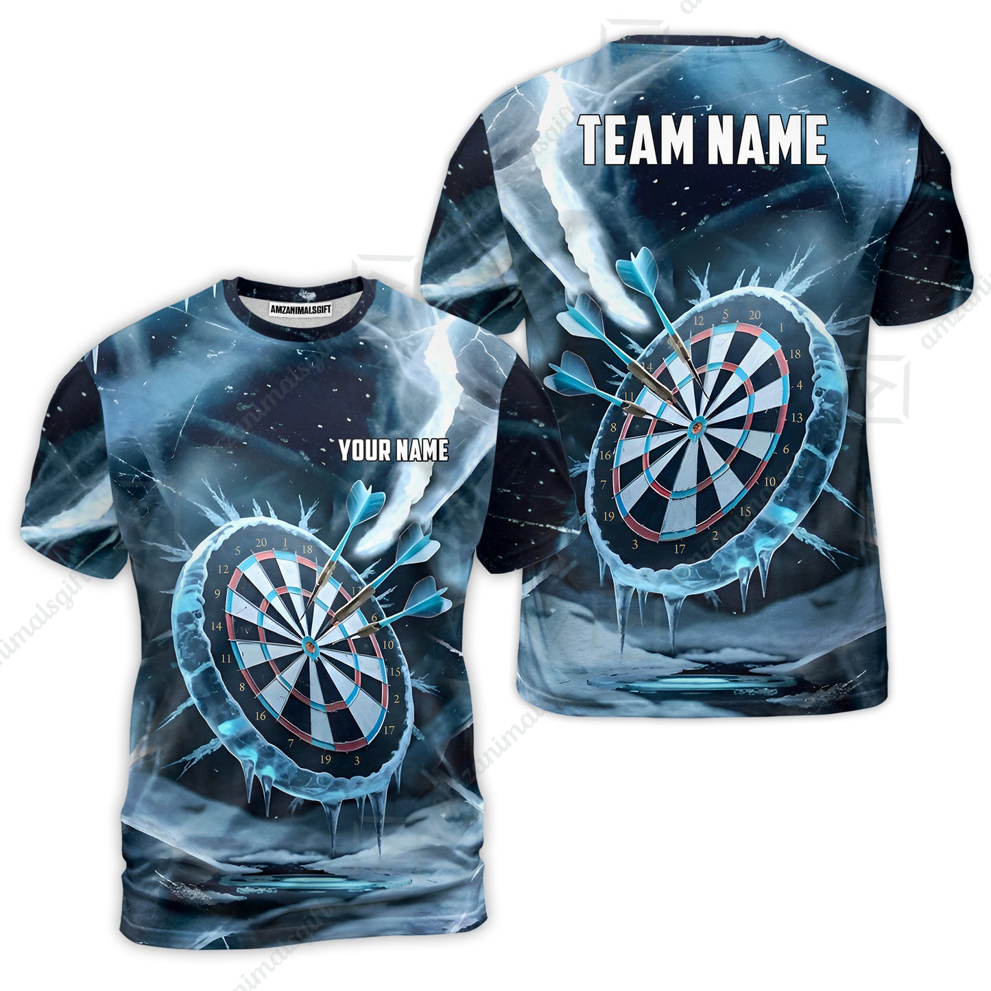 Custom Darts Team Jersey, Personalized Ice Strike Darts Polo Shirt For Players With Name & Team Name