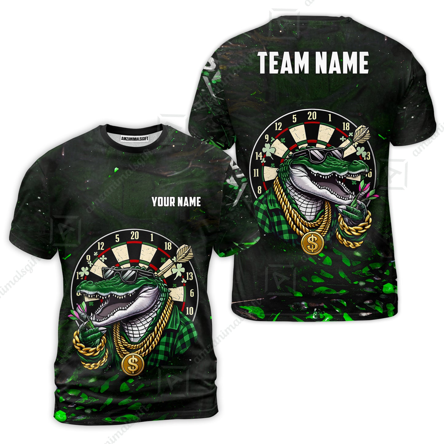 Custom Darts Team Jersey, Personalized Alligator Dart Jersey Shirt For Players With Name & Team Name