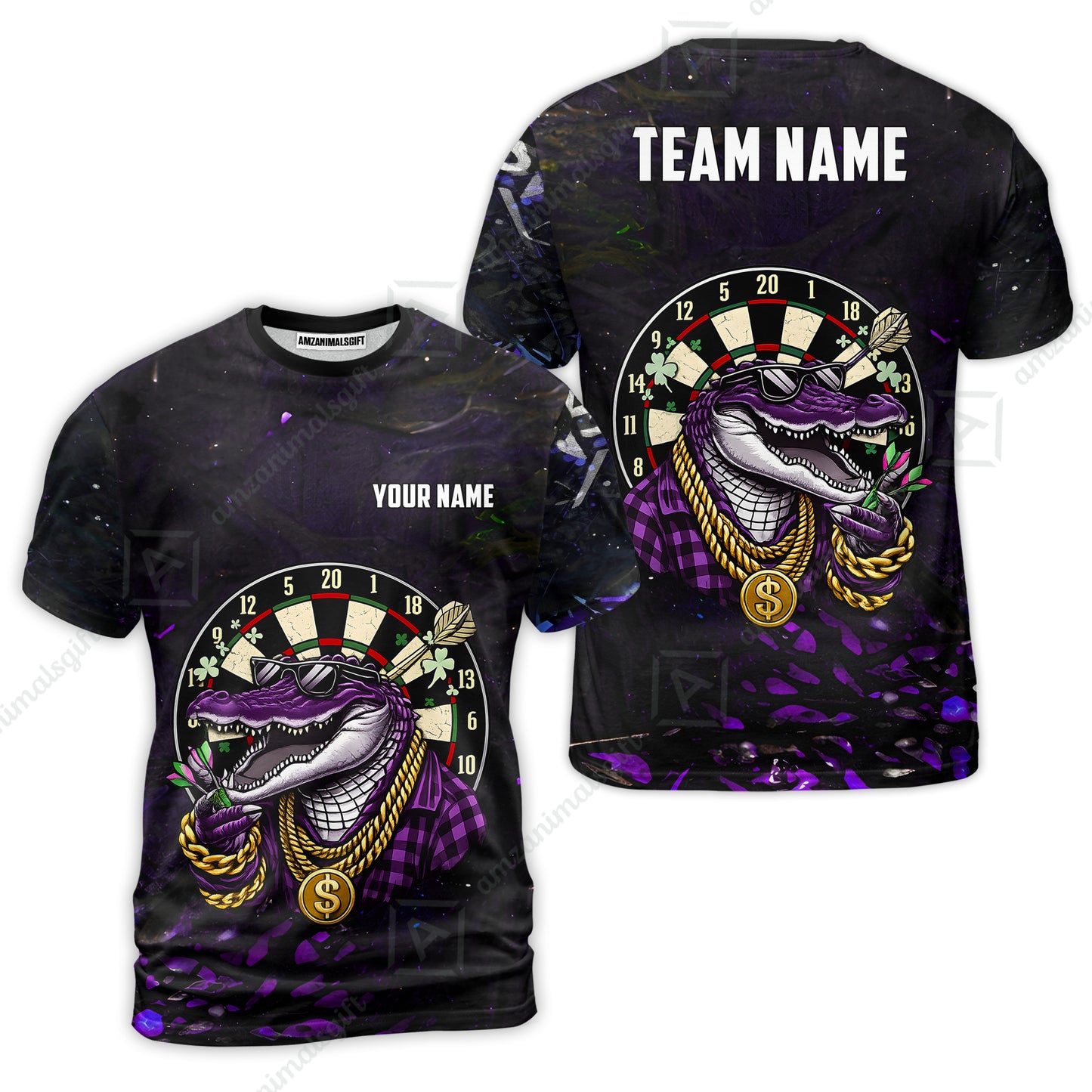 Custom Darts Team Jersey, Personalized Alligator Dart Jersey Shirt For Players With Name & Team Name