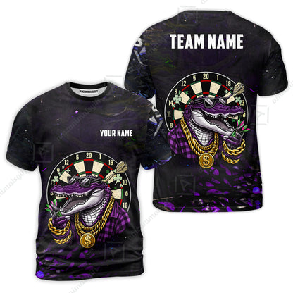 Custom Darts Team Jersey, Personalized Alligator Dart Jersey Shirt For Players With Name & Team Name
